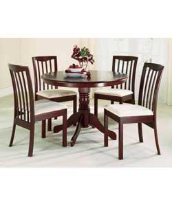 Ruby Round Dining Table and 4 Chairs