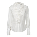 Unbranded RUFFLE FRONT COTTON BLOUSE