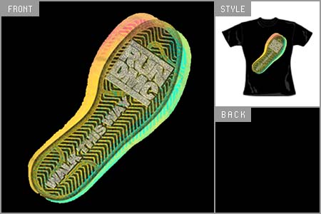 Unbranded Run DMC (Multi Colour Foot Print) Girls T-shirt