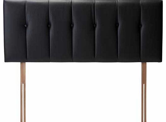 Relax and unwind with this high quality and comfortable Rushden black double headboard. Chic and understated. the combination of the button detailing with the classic design and simplistic style will instantly add a modern flair to your bedroom. Part