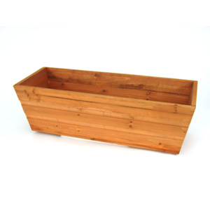 Fill this wooden window box with a combination of flowering and foliage plants and it will brighten 