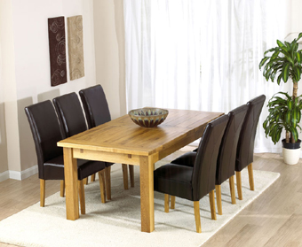 Unbranded Rustique Oak Extending Dining Table - 180-270cm