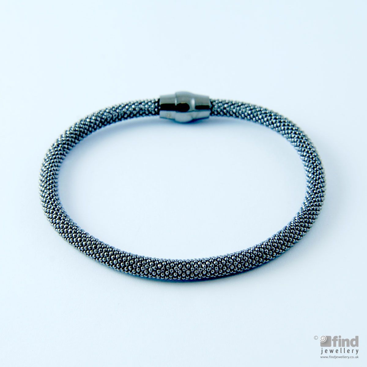 Unbranded Ruthenium Plated Sterling Silver Popcorn Bracelet