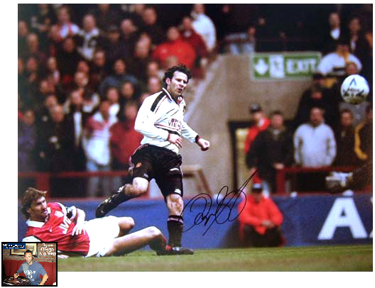 Ryan Giggs has scored many memorable goals, but it was a goal from the Gods in this - the last-ever 