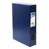 Foolscap / A4 lock spring boxfile with card insert. Available in Blue, Burgundy, Black, Racing
