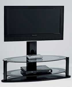 Suitable for up to 42in LCD/Plasma screens.Made of MDF, glass and steel.Suitable maximum TV weight 6