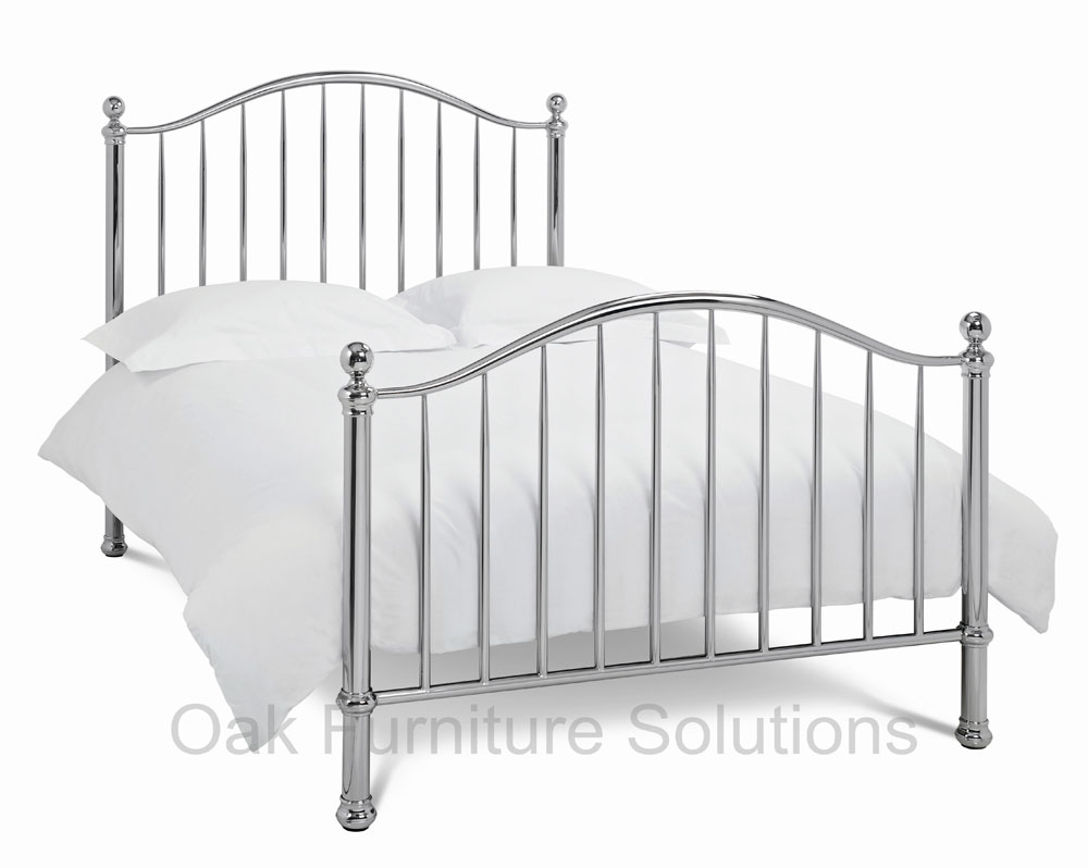 Unbranded Sabina Mirror Nickel Bedstead - Double or King