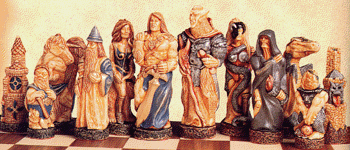 SAC Warlords Hand Decorated Chess Set