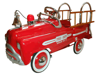 This pedal car is much larger than the Jalopy Fire
