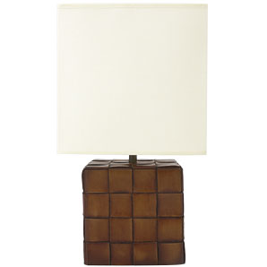 Saddler Square Leather Look Lamp