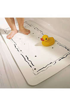 Safety mat with non slip backing - from the Rivulettes range of contemporary bathroom textiles. PVC 