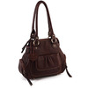 Unbranded Safi Chocolate Leather Handbag by Blondie Mania