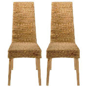 Unbranded Saigon Pair of Hayacinth Weave Chairs, Natural