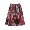 Feel compleat in this pleated full skirt with all-over print and grosgrain ribbon tie. Washable. Cot