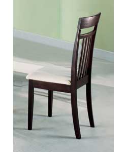 Salerno Pair of Dark Wood Chairs