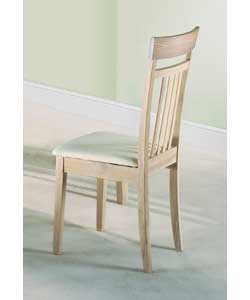 Salerno Pair of Limed Wood Chairs