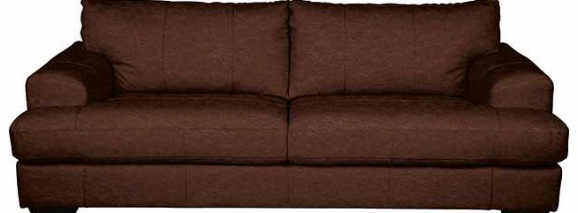 Unbranded Salvatore Leather Extra Large Sofa - Chocolate
