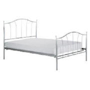 San Marino Double Bedstead- Silver effect