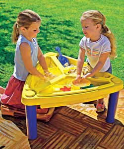 Playtable can be used indoors or outdoors.6 legs for added stability.Main table divided in to 3