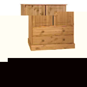 Unbranded Sand Low Wardrobe With 2 Drawers