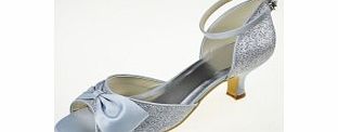 Unbranded Sandals Peep Toe Pumps Glitter Low Heel