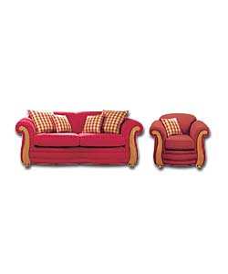 Sandringham 3 Piece Suite Terracotta