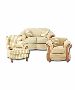 Sandringham Biscuit 3 Piece Wing Back Suite