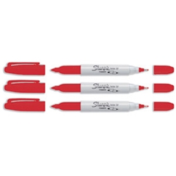Sanford Sharpie Twin Tip Marker Red S0750910