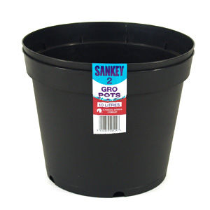 Unbranded Sankey Gro Pot x 2 - Black 28cm/11 Inch