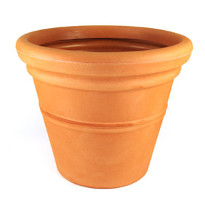 Designed to replicate the appearance of a ceramic planter  this attractive rotary moulded pot is a g
