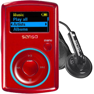 Unbranded Sansa Clip - MP3 Player With Radio - 2GB Red - Sandisk