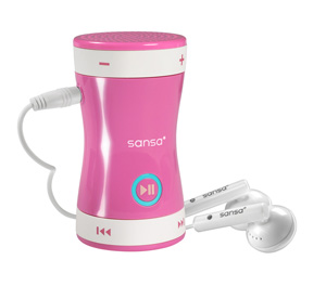 Sansa Shaker - MP3/Wav Player With 512MB SD Card (Pink) - Sandisk