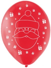 Unbranded Santa Balloons Red/Green Mix Pk6