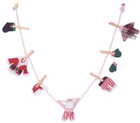 Unbranded Santa Fabric Clothes Line