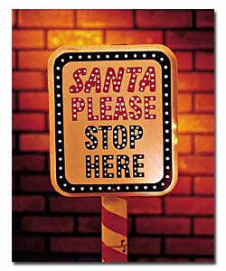 Santa Please Stop Here Sign