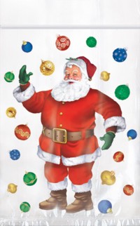 Unbranded Santa Re-Sealable Party Bags Pk12