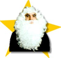 Santa Wig and Beard set deluxe white