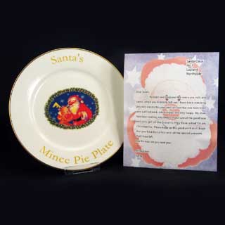 Santas Plate and Letter