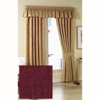 Santiago Chenille Curtains Red