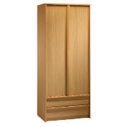 Unbranded Santona 2 door 2 drawer Wardrobe, Oak effect