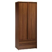 Unbranded Santona 2 door 2 drawer Wardrobe, Walnut effect