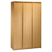 Unbranded Santona 3 door Wardrobe, Oak effect