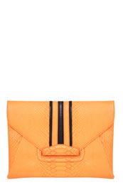 Unbranded Sarah Scale Effect Zip Contrast Large Clutch