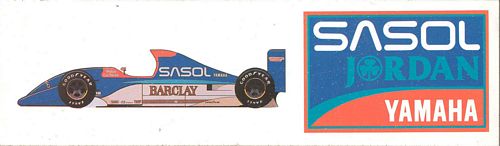 Sasol Jordan Yamaha Car Profile Logo Sticker (29cm x 9cm)