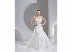 Unbranded Satin Chapel Train Sweetheart Ivory Luxury