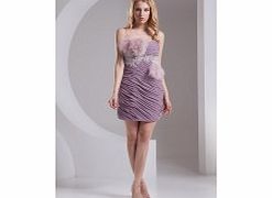 Unbranded Satin Chiffon Short/mini Sweetheart Grape Sexy