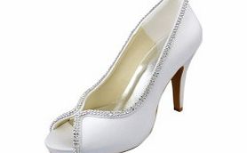 Unbranded Satin Cone Heel Platform Pumps Womens Shoes