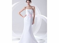 Unbranded Satin Floor-length Strapless White Sexy Modern