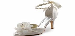 Unbranded Satin Kitten Heel Sandals Closed Toe Pumps