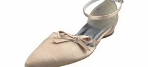 Unbranded Satin Low Heel Closed Toe Flats Womens Shoes